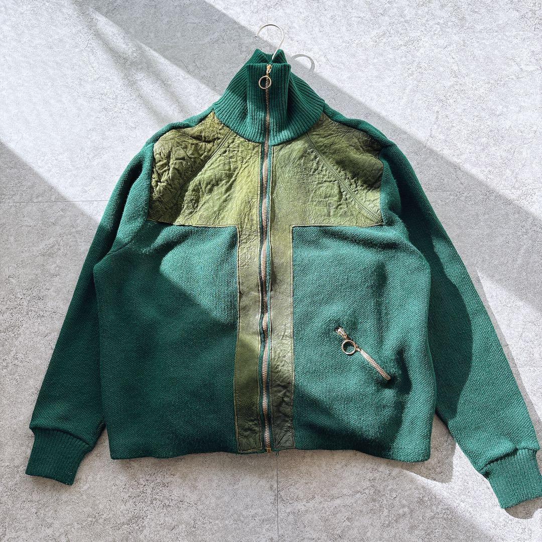 vintage 70s ユーロ ヴィンテージ ウール レザー切替 TALON