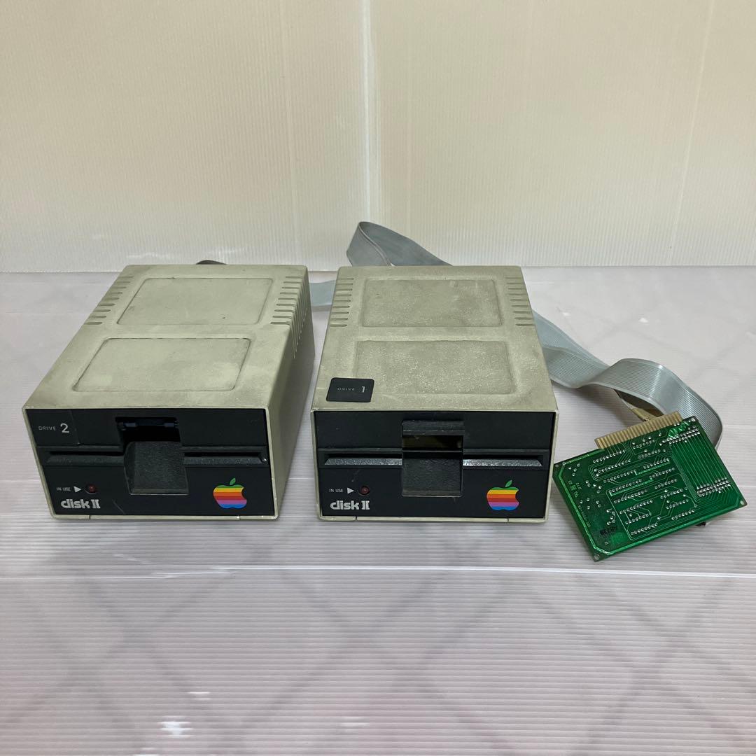 AppleⅡ plus diskⅡ 2台 モノクロディスプレイモニタ