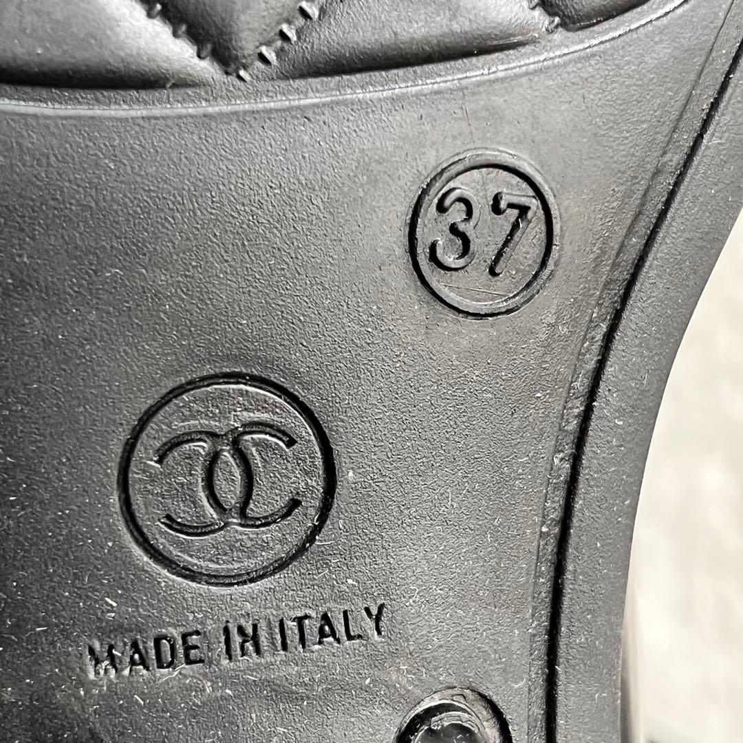 CHANEL シャネル レインブーツ 長靴 ココマーク カメリア 黒