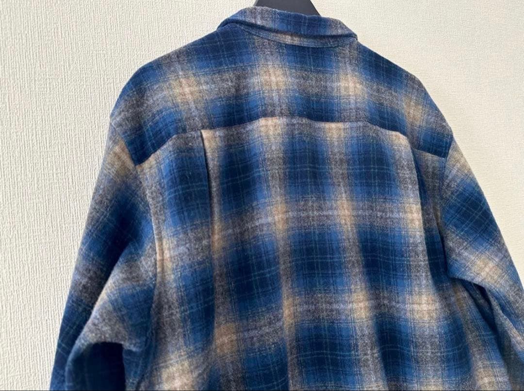 【超スペシャル 】90s ペンドルトン オンブレ チェック シャツ XL ブルー