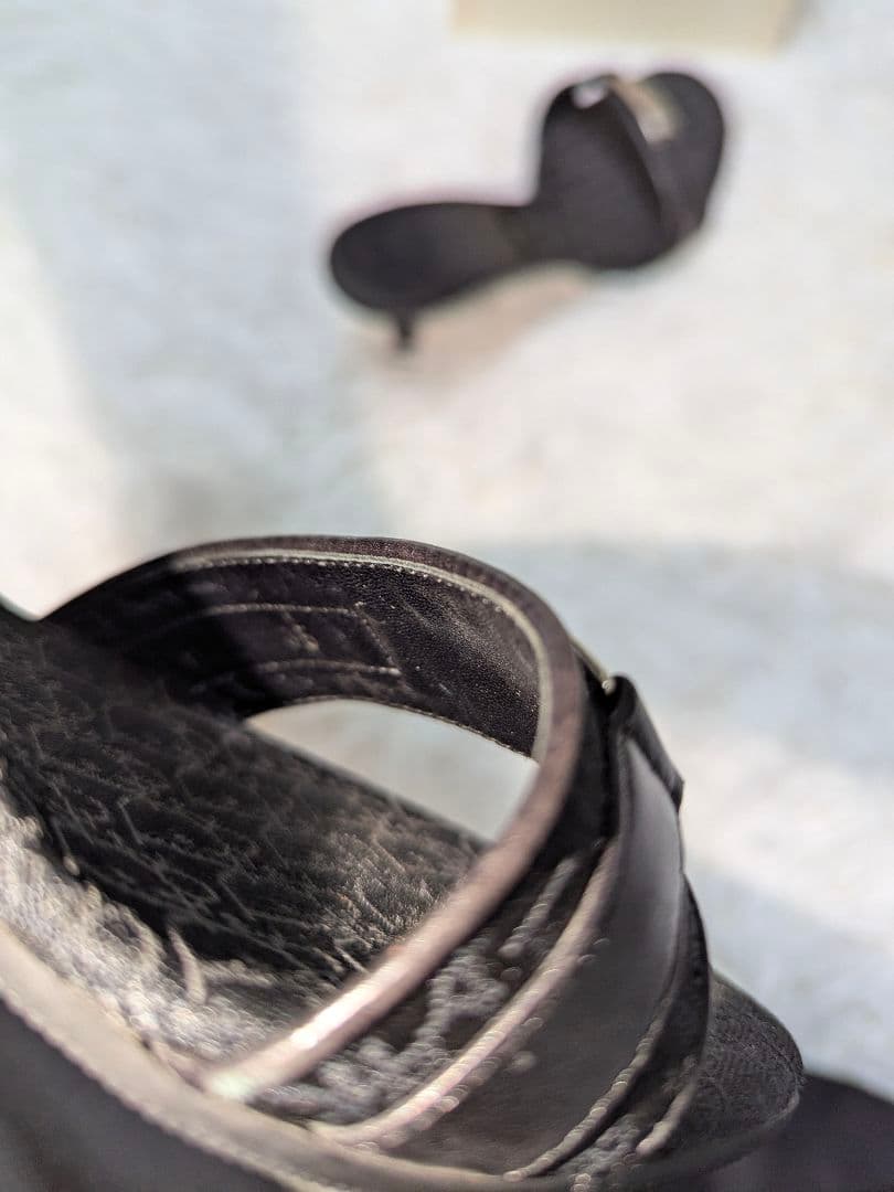 良品 Dior ミュール ブラック トロッター 金具 DIORISSIMO 35