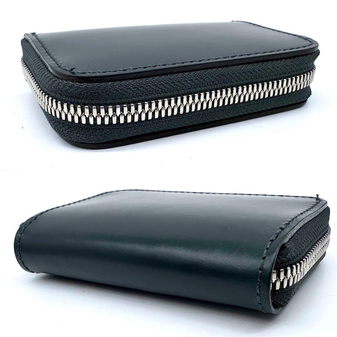 極美品✨CORBO ブライドルレザー ケース ラウンドジップ Dグリーン