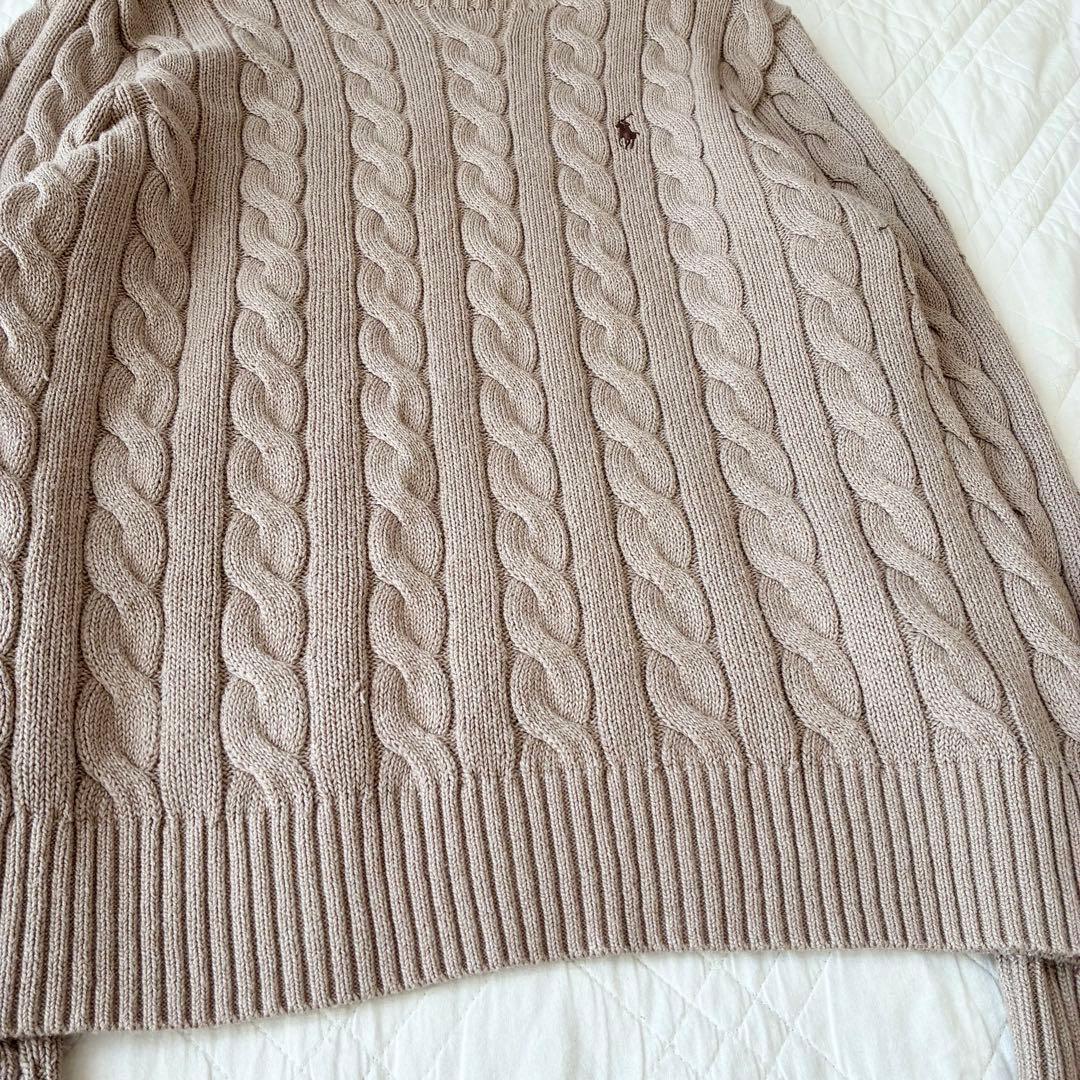 POLO RALPH LAUREN ケーブルニット M ベージュ