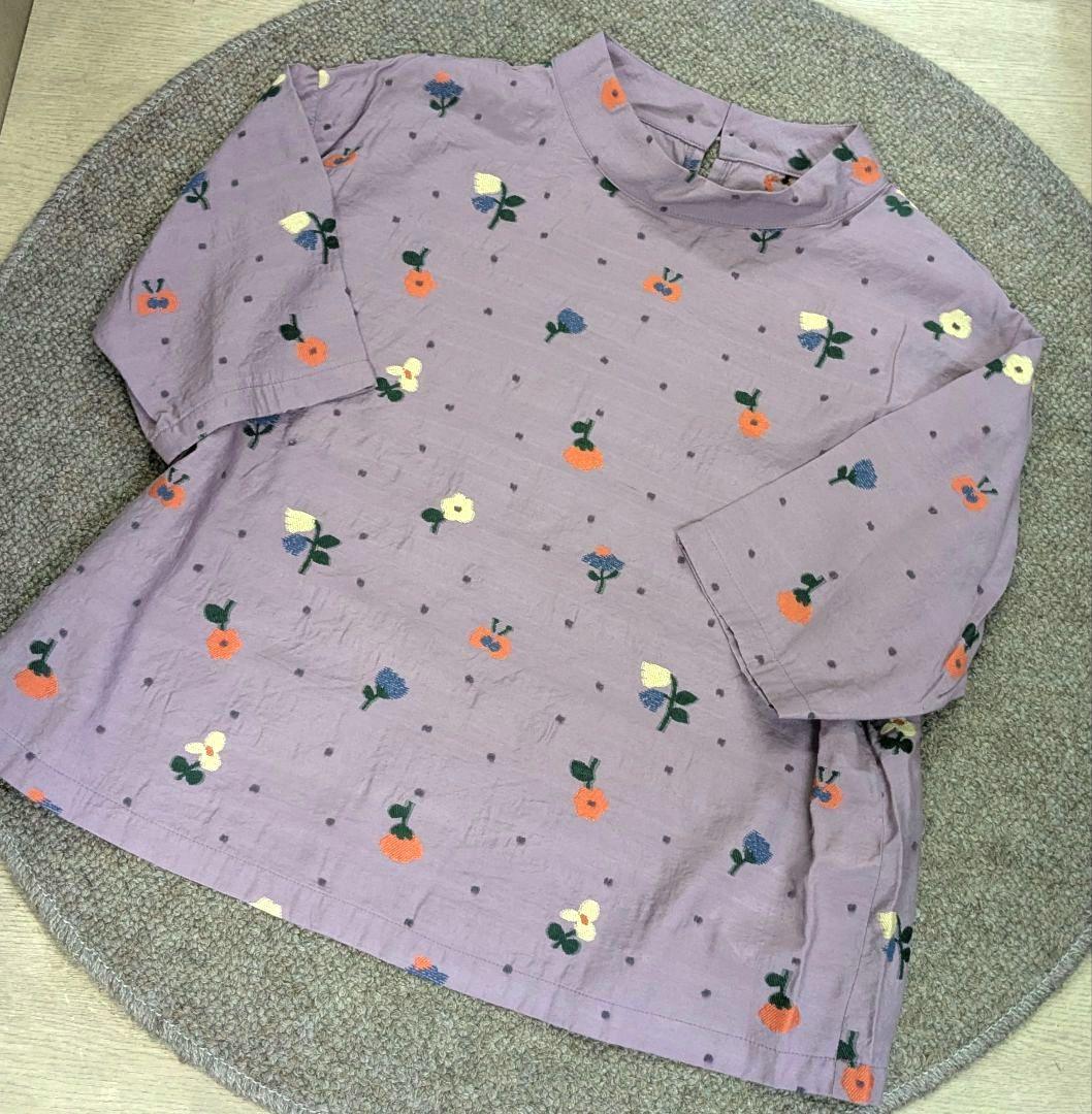 ☆新品☆ Ｍ.＆KYOKO コットン混フラワー刺繍風柄 ブルオーバー