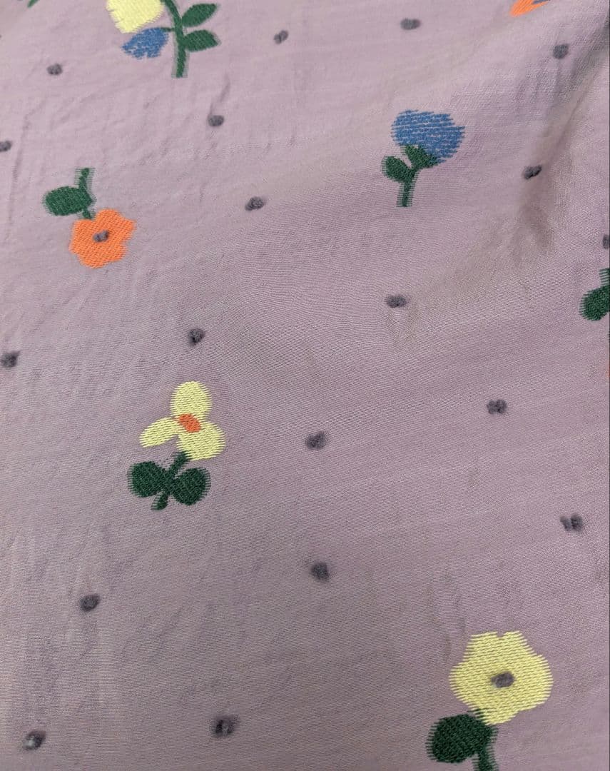 ☆新品☆ Ｍ.＆KYOKO コットン混フラワー刺繍風柄 ブルオーバー