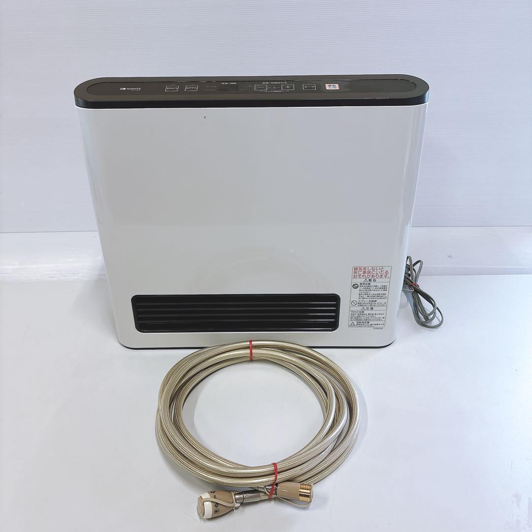 都市ガス ガスファンヒーター GFH-4001S-W2 ノーリツ ガスホース付き