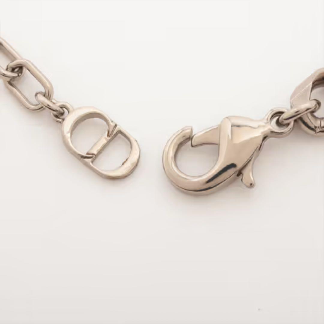 DIOR CD ICONチェーンリンクブレスレットGPシルバー