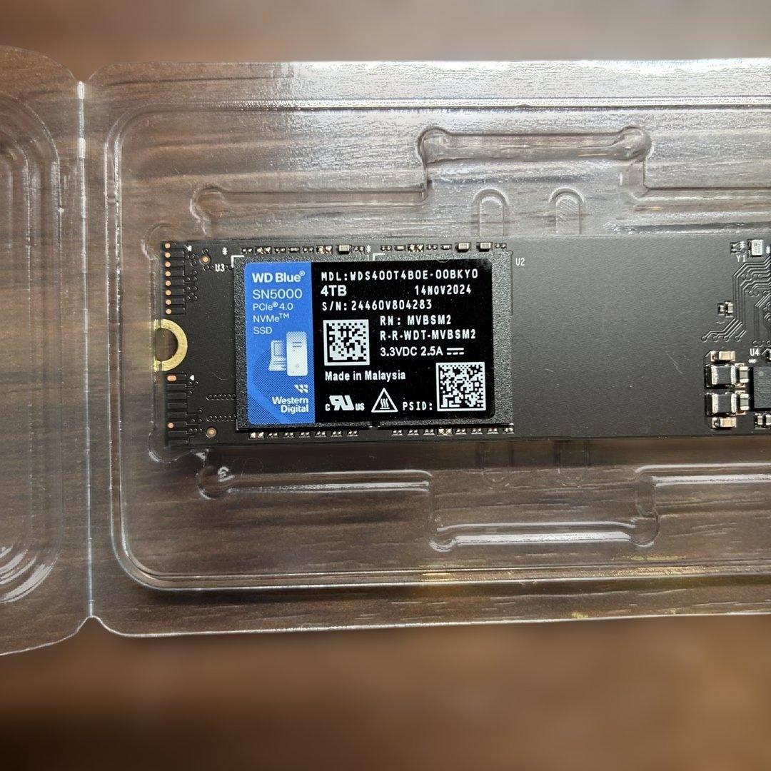 【正常100％】4TB SSD WD Blue SN5000 NVMe ④
