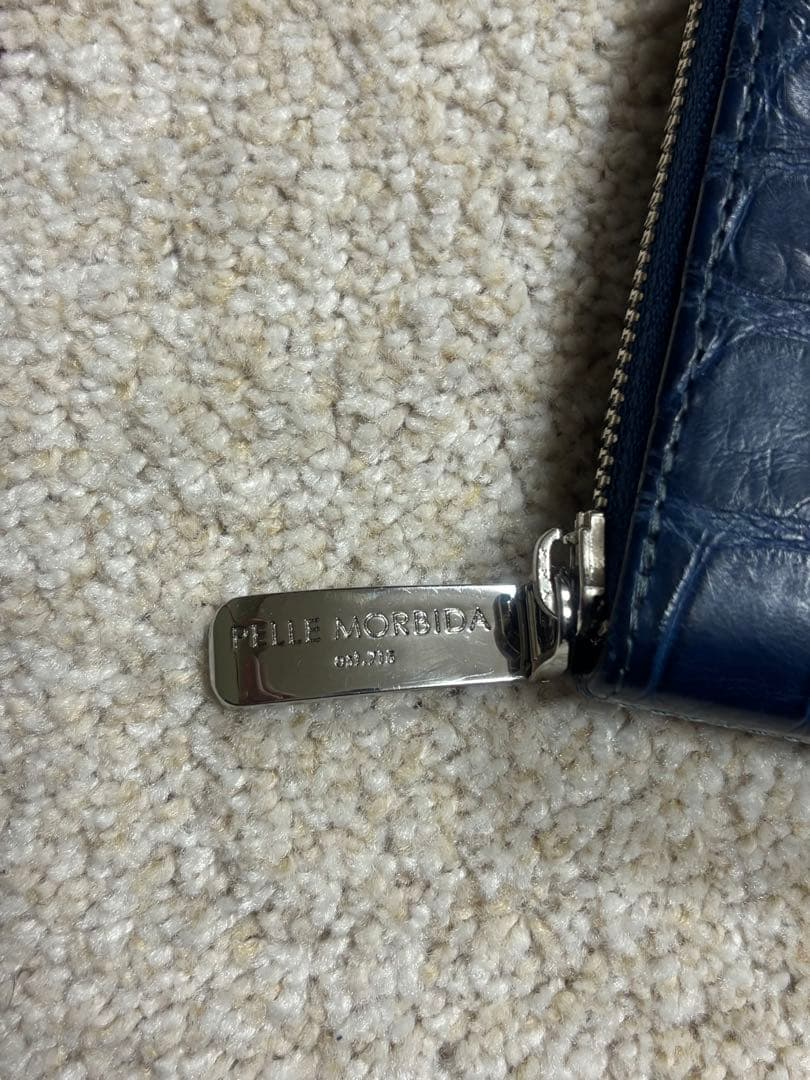 き*こ様 【微使用美品】ペッレモルビダ　クロコダイル　ラウンドファスナー長財布