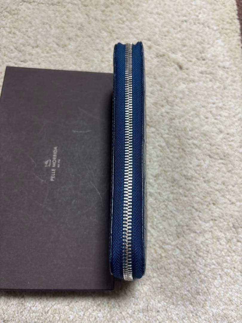 き*こ様 【微使用美品】ペッレモルビダ　クロコダイル　ラウンドファスナー長財布