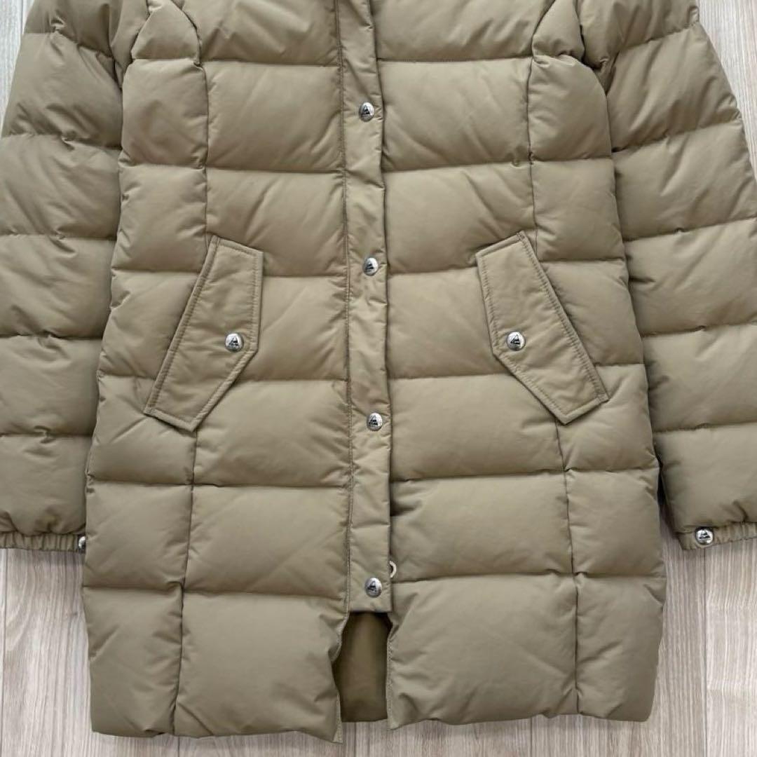 【美品】CAPE HEIGHTS ダウンコート ベージュ 袖ロゴ XS 秋冬