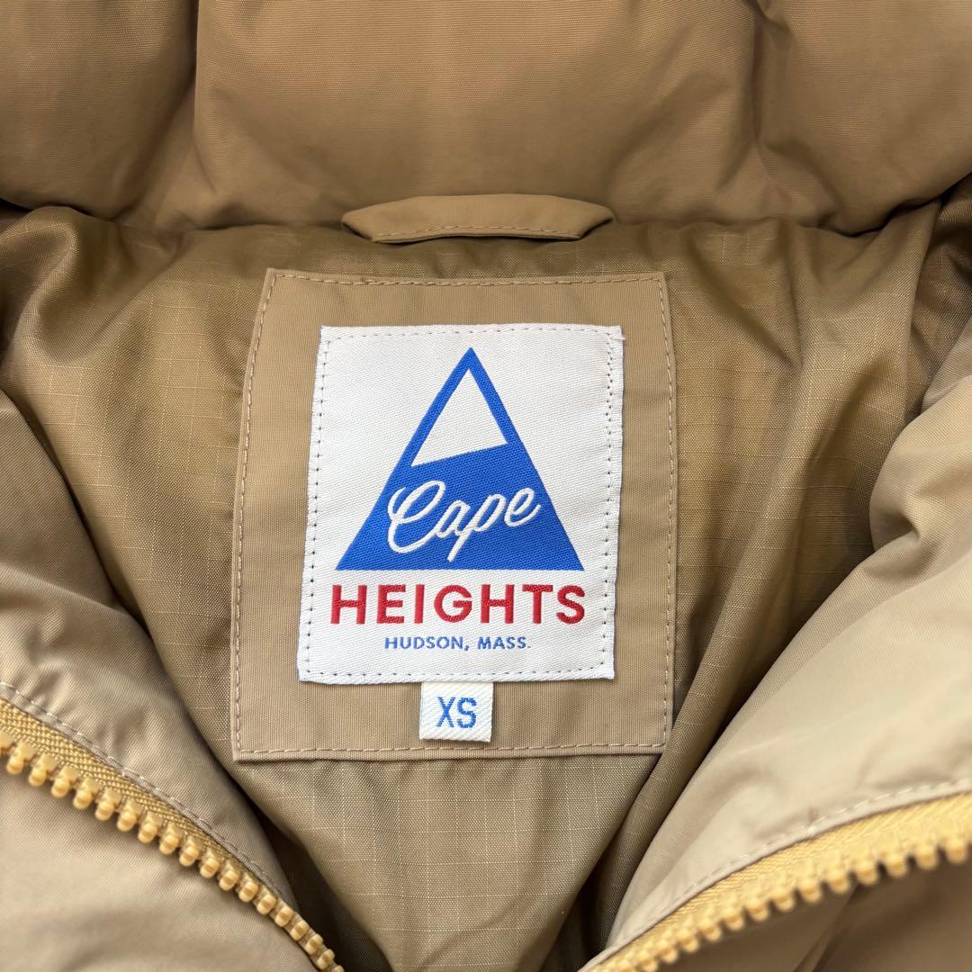 【美品】CAPE HEIGHTS ダウンコート ベージュ 袖ロゴ XS 秋冬