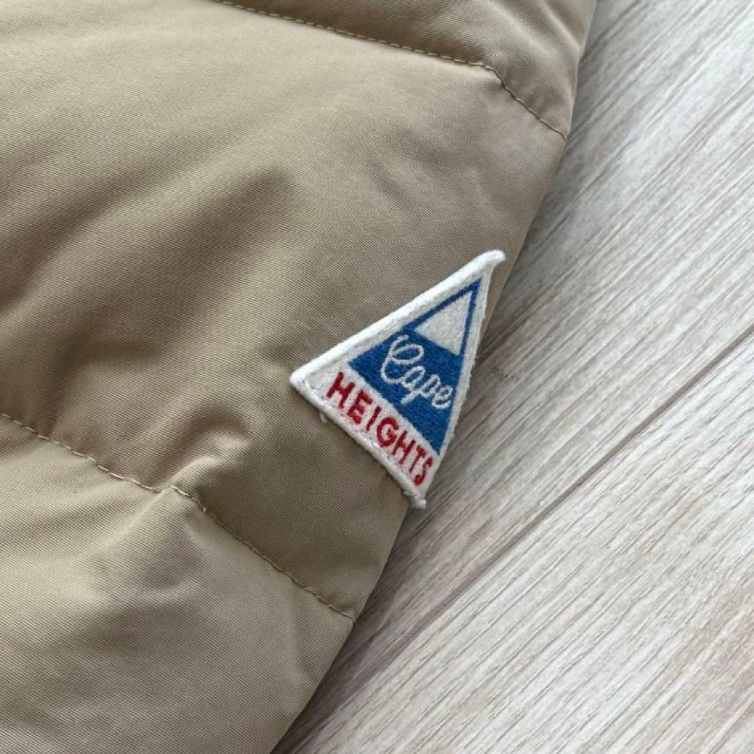 【美品】CAPE HEIGHTS ダウンコート ベージュ 袖ロゴ XS 秋冬