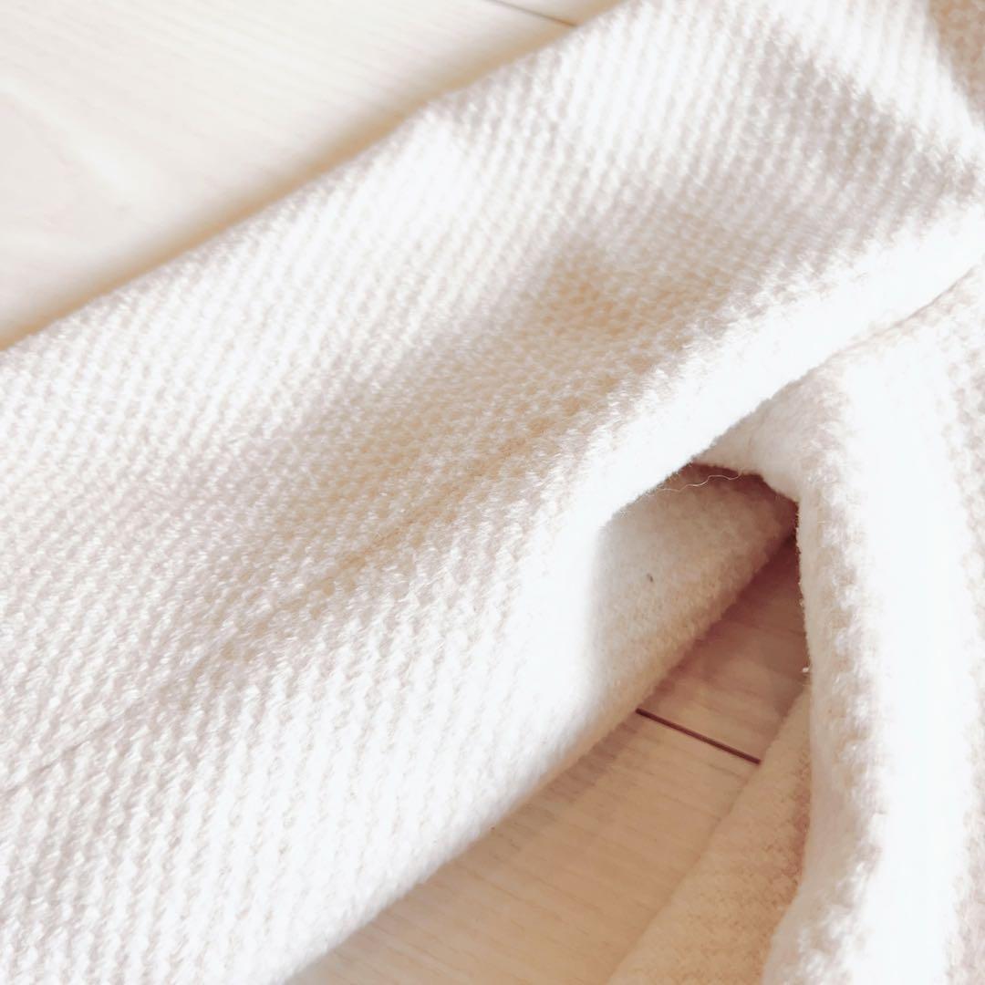 あみ LIZLISA系♡アイボリー ビジュー×リボンコート