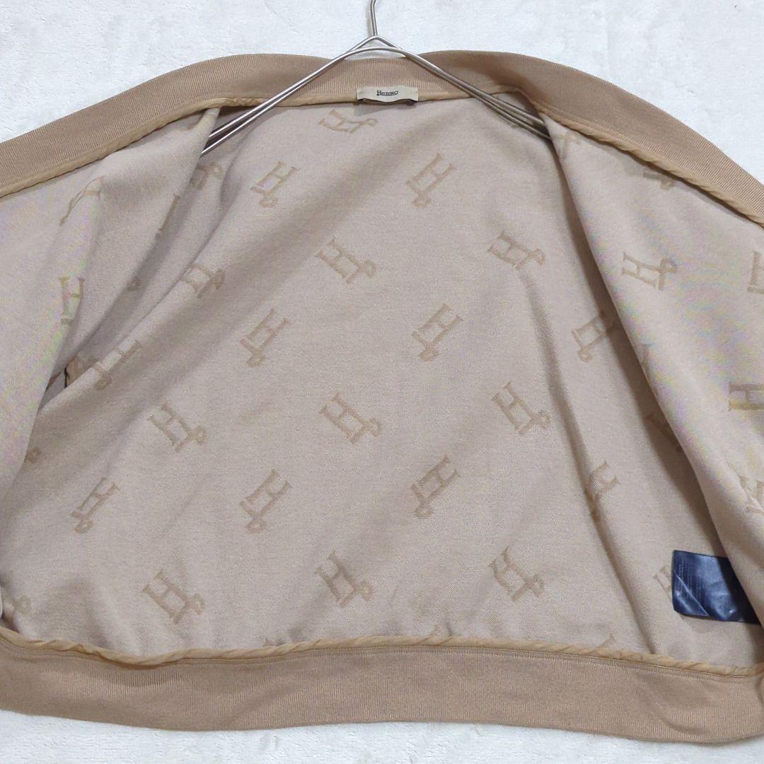 HERNO 42 近年モデル 総ロゴ モノグラム カーディガン ブラウン