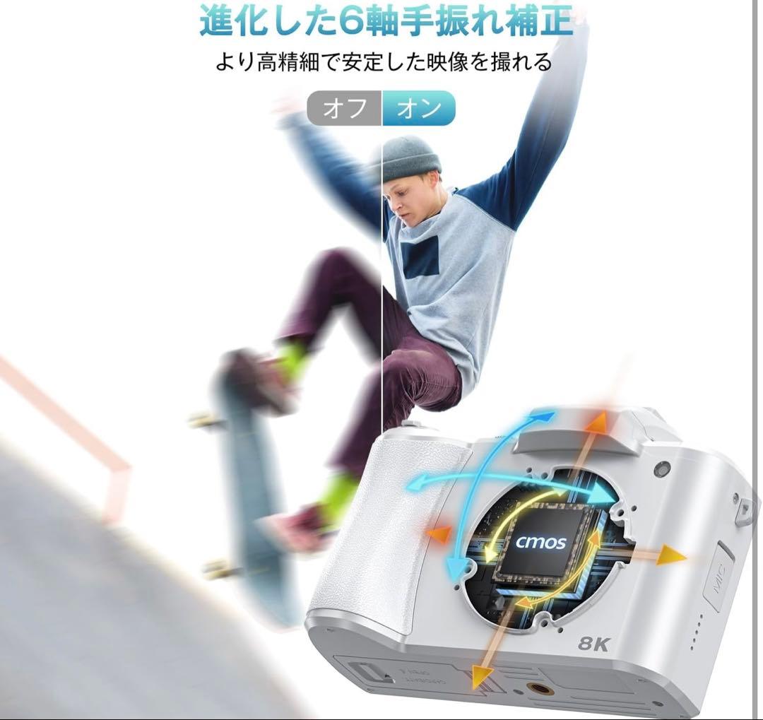 8K 8800万画素 デジカメ スマホに送れる有効画素4800万 6軸手ぶれ補正