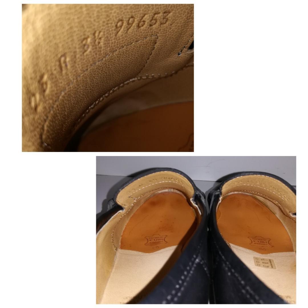 d0321 1,2回着用程度 パラブーツ オルセー ローファー 3.5 黒