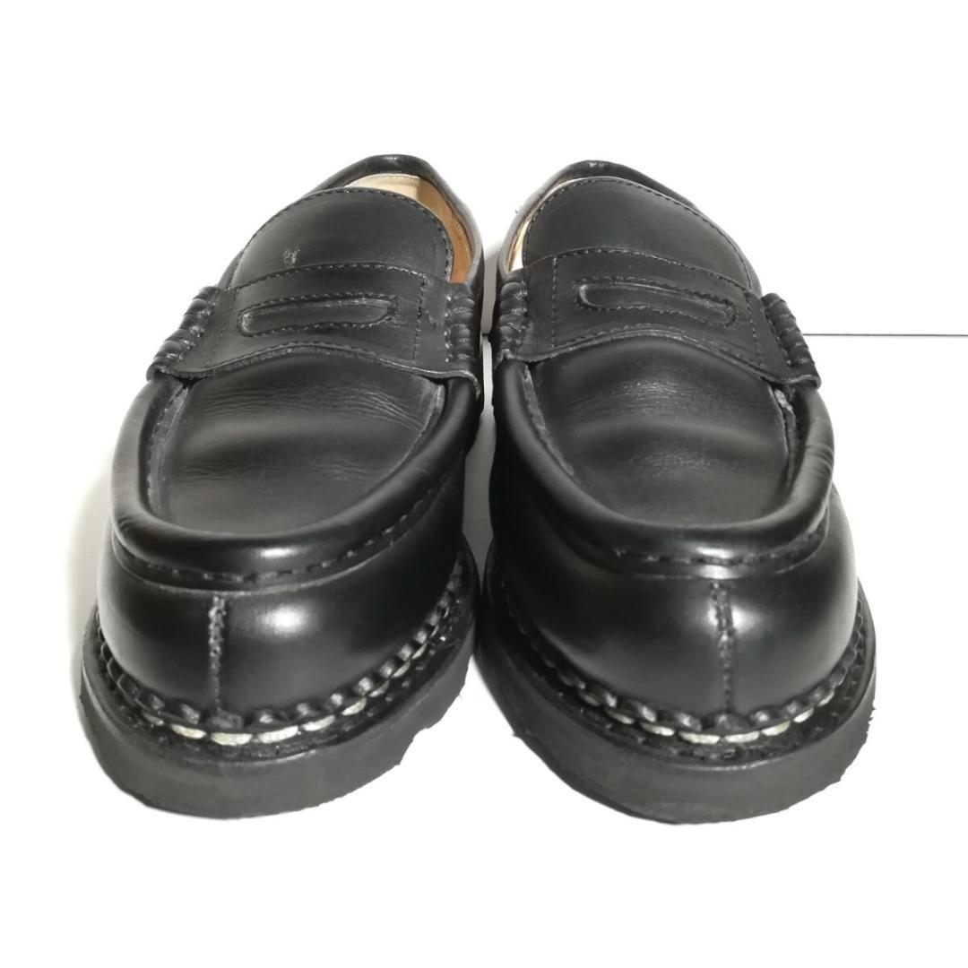 d0321 1,2回着用程度 パラブーツ オルセー ローファー 3.5 黒