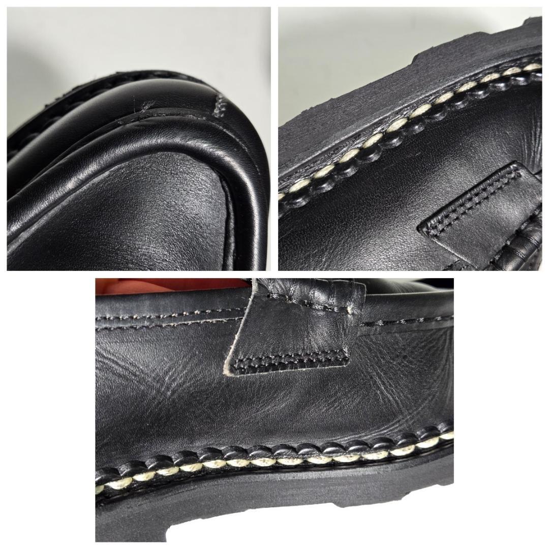 d0321 1,2回着用程度 パラブーツ オルセー ローファー 3.5 黒