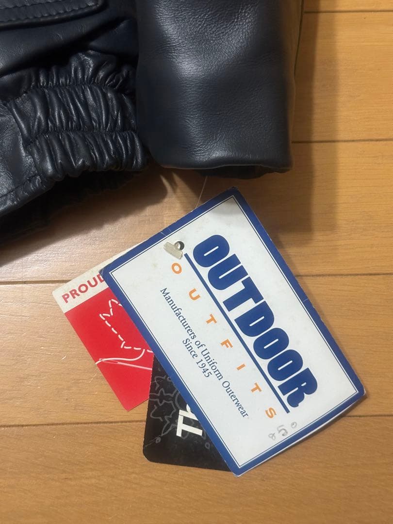 OUTDOOR レザージャケット ブラック 38