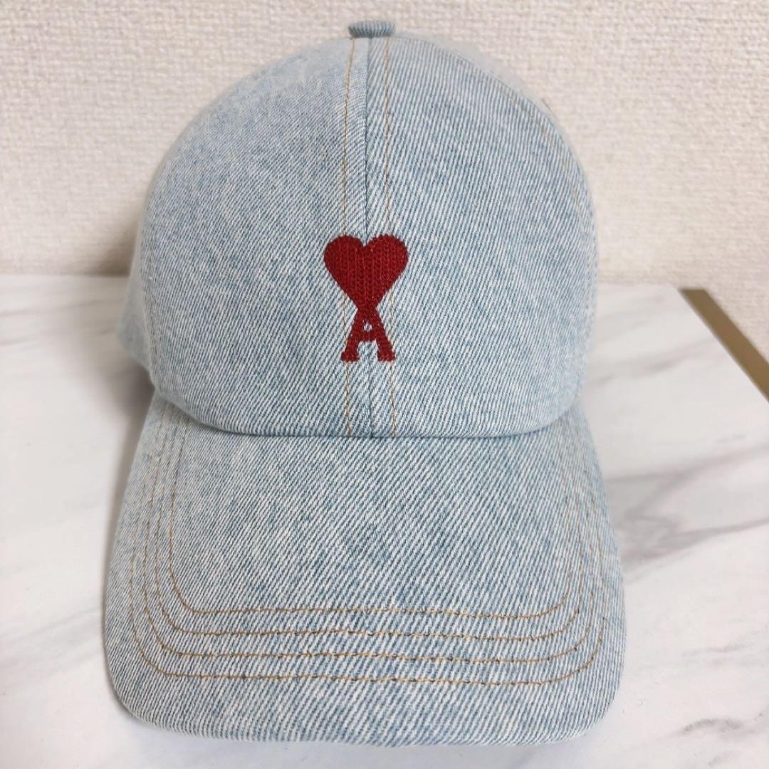 amiparis アミパリス ライトグレー デニム キャップ