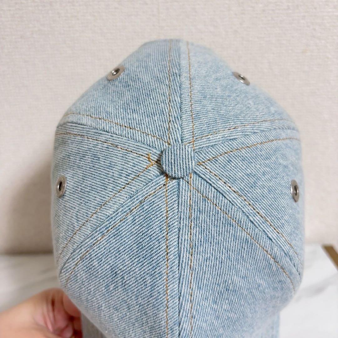 amiparis アミパリス ライトグレー デニム キャップ