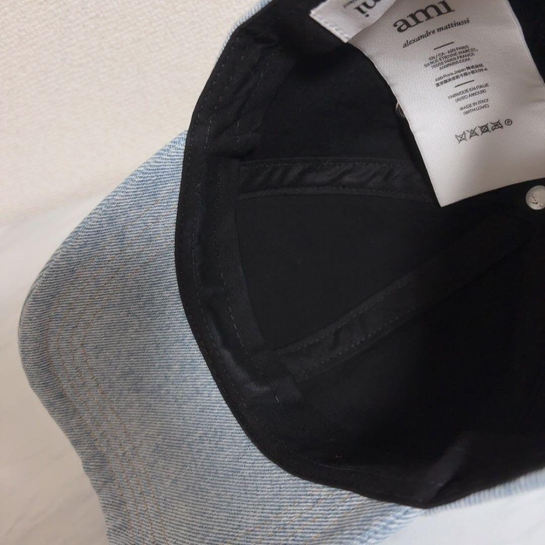 amiparis アミパリス ライトグレー デニム キャップ