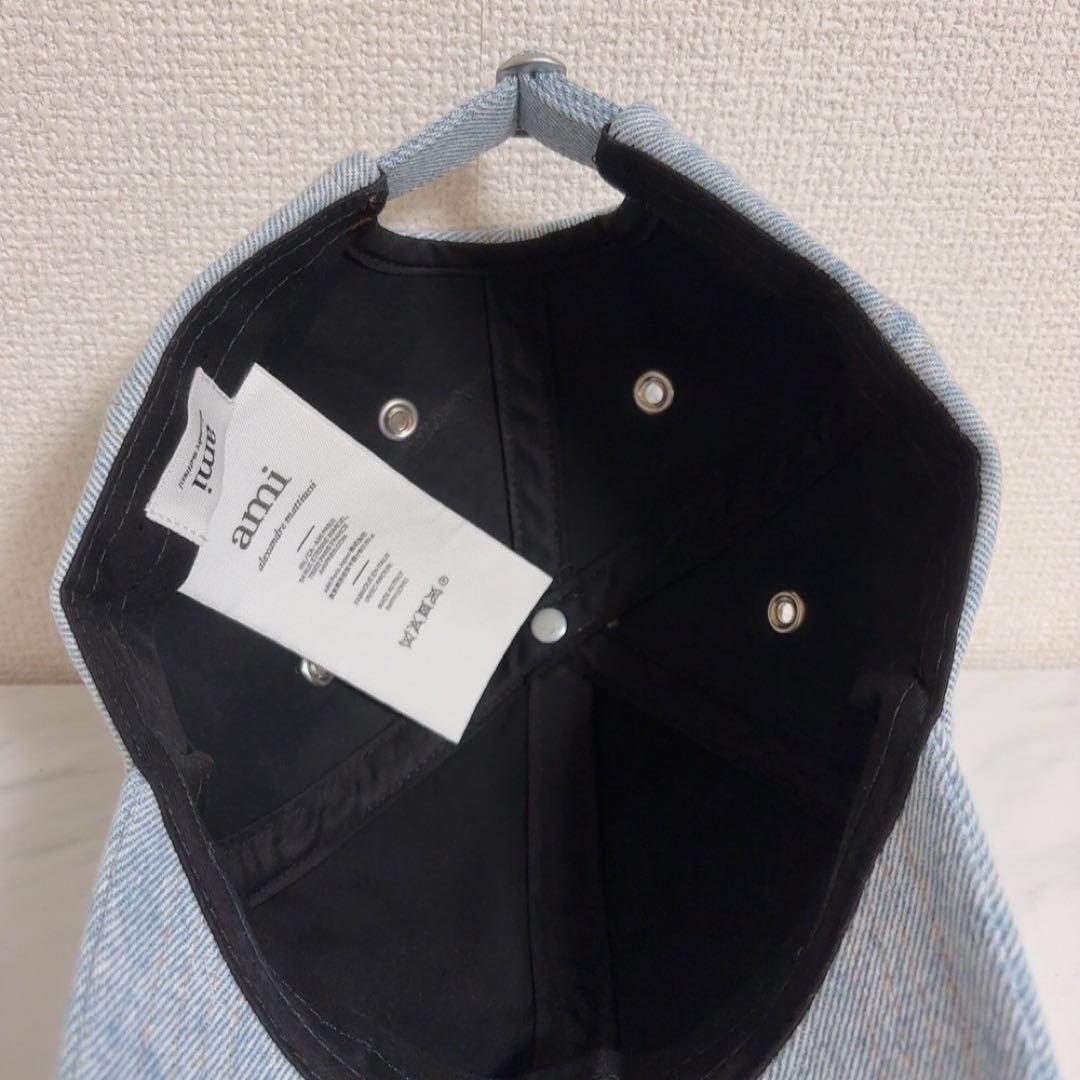 amiparis アミパリス ライトグレー デニム キャップ