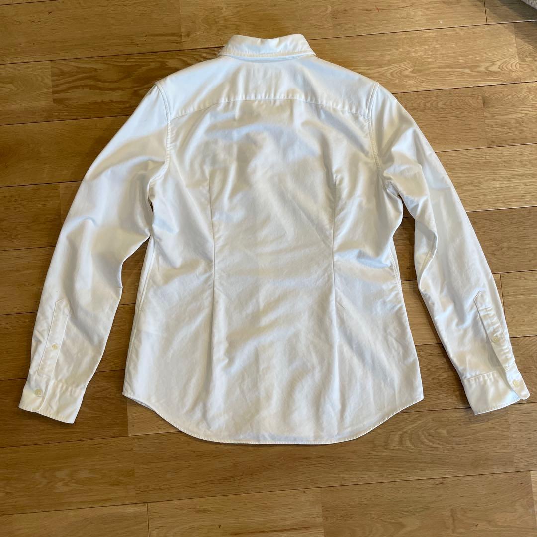 【美品】ポロ ラルフローレン ポロベア刺繍 ホワイト長袖シャツ　メンズL〜LL
