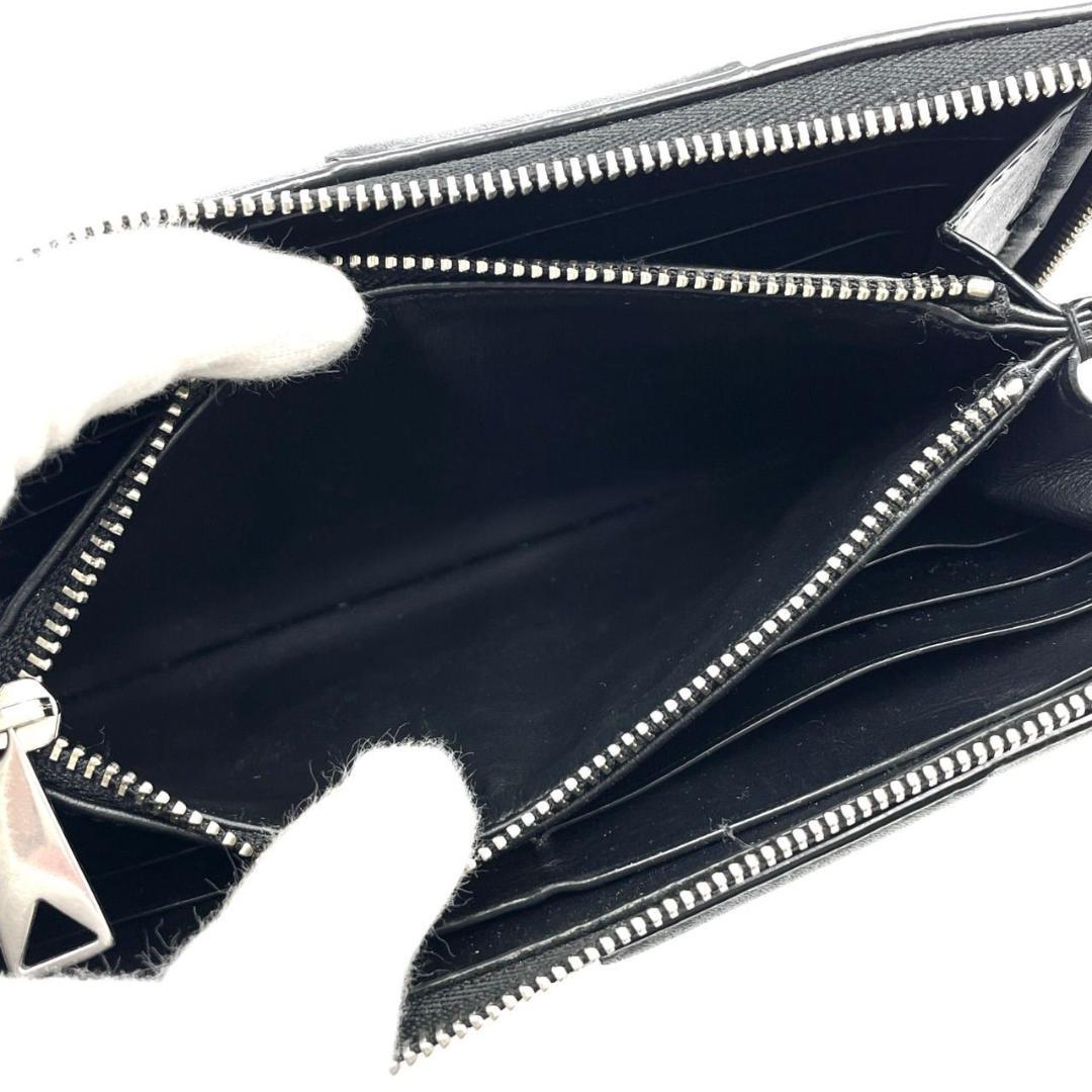 極美品● ボッテガヴェネタ カセット 長財布 ラウンドファスナー ブラック