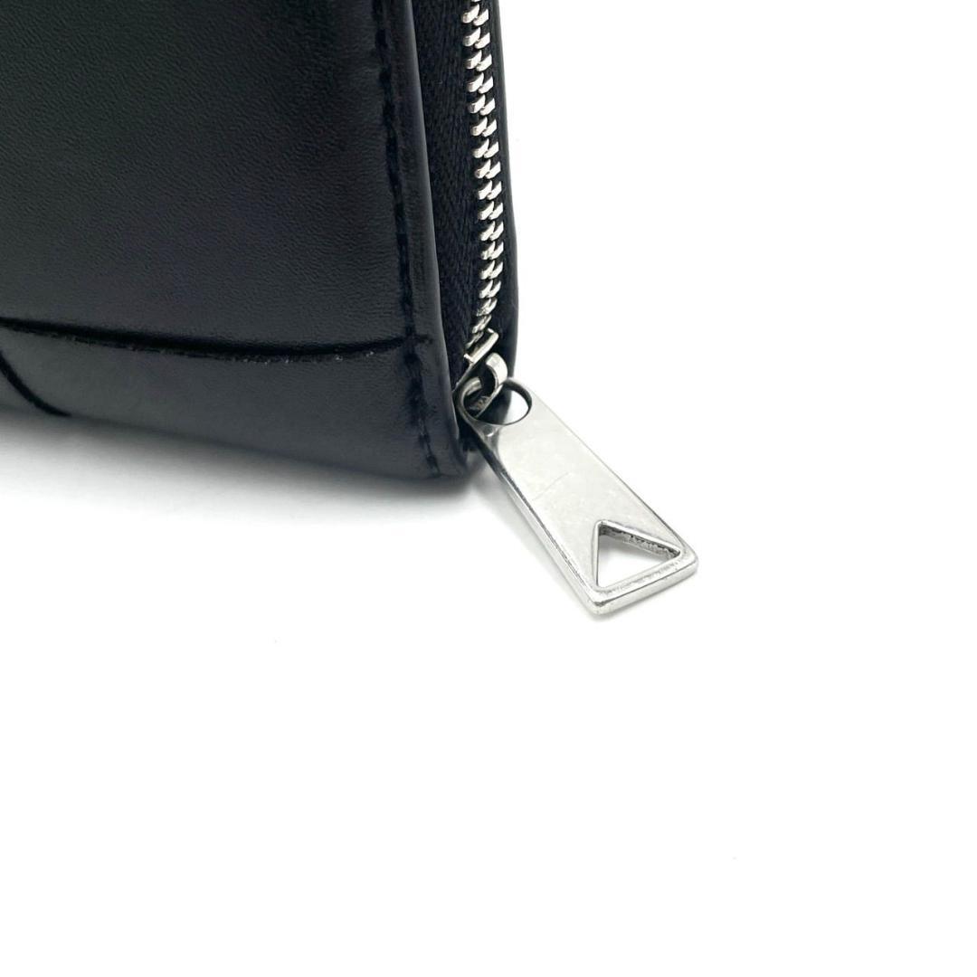 極美品● ボッテガヴェネタ カセット 長財布 ラウンドファスナー ブラック