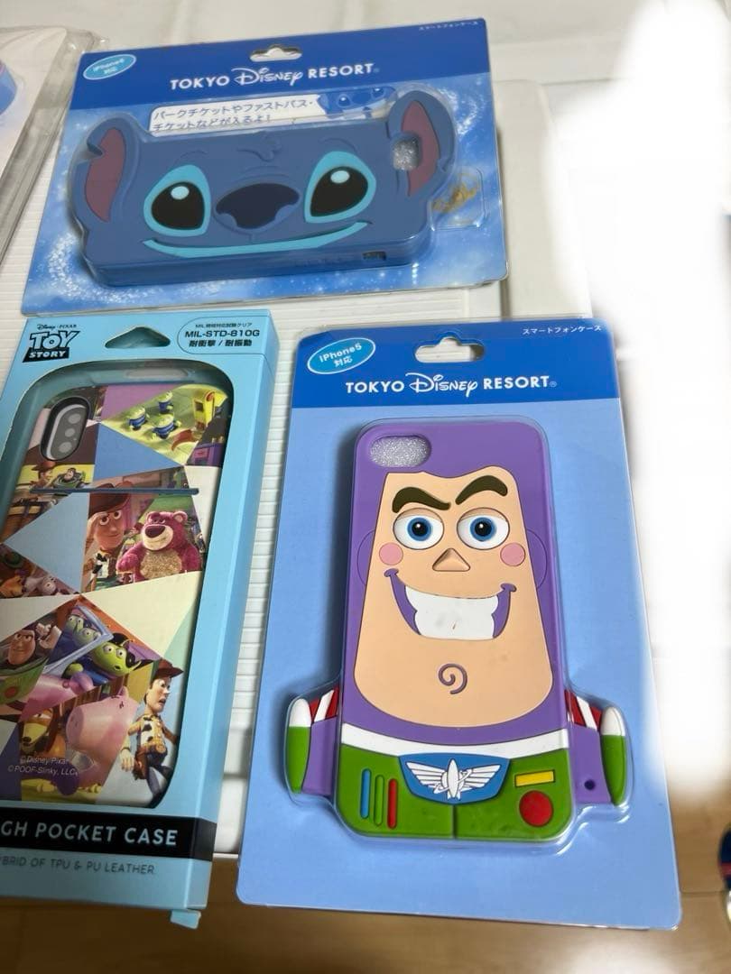 ディズニー、トイストーリー、ステッチのスマホカバー