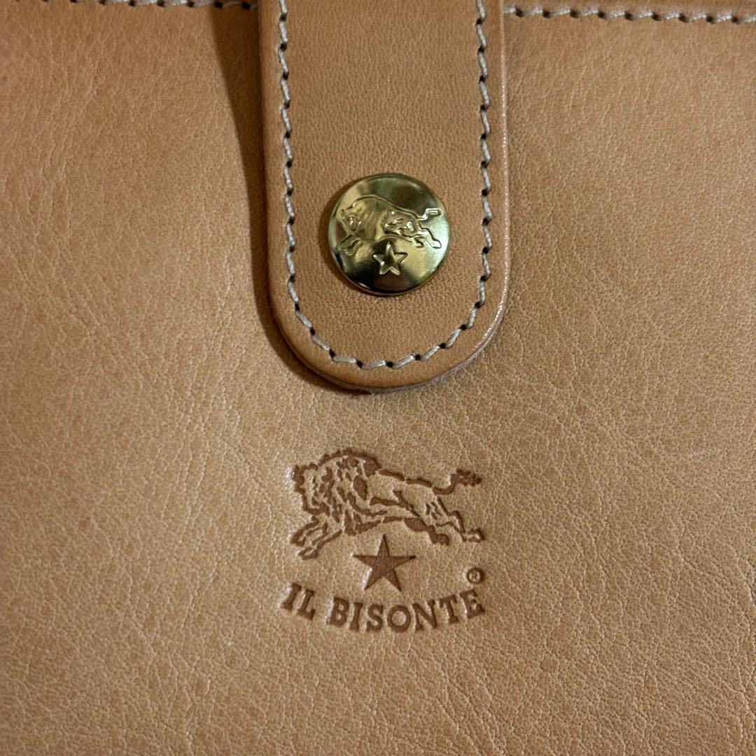 【新品】IL BISONTE 二つ折り財布 ナチュラルレザー