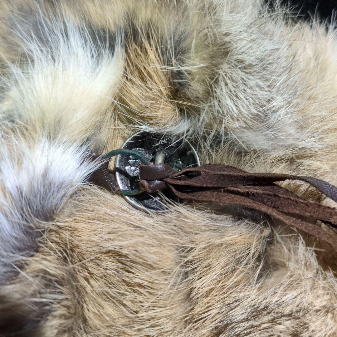 ​goa ゴア リアルファー コンチョ付 ラビットファー　ベルトセット