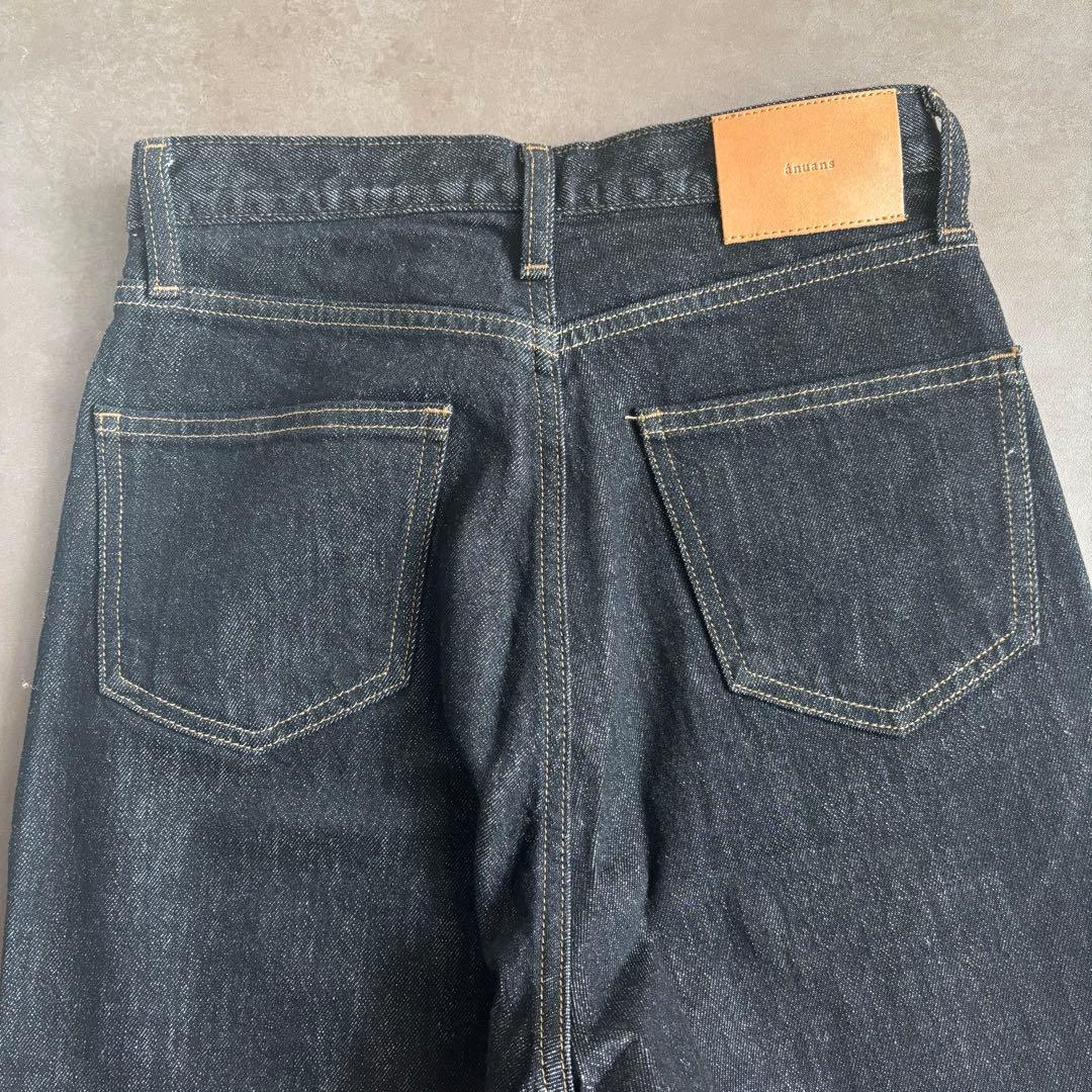 anuans スリムストレートデニム ブラック サイズ2