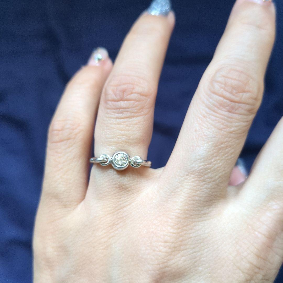 ティファニー スワンリング ダイヤモンド pt950 10号