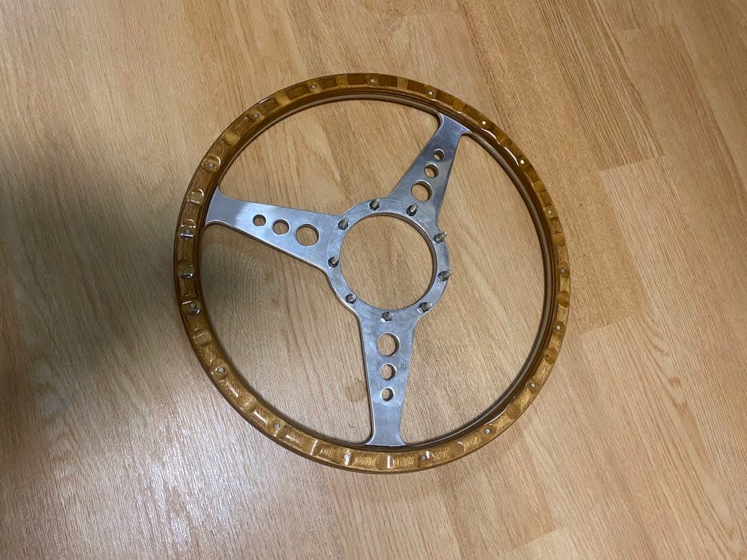 モトリタ　ウッド3本スポークステアリング