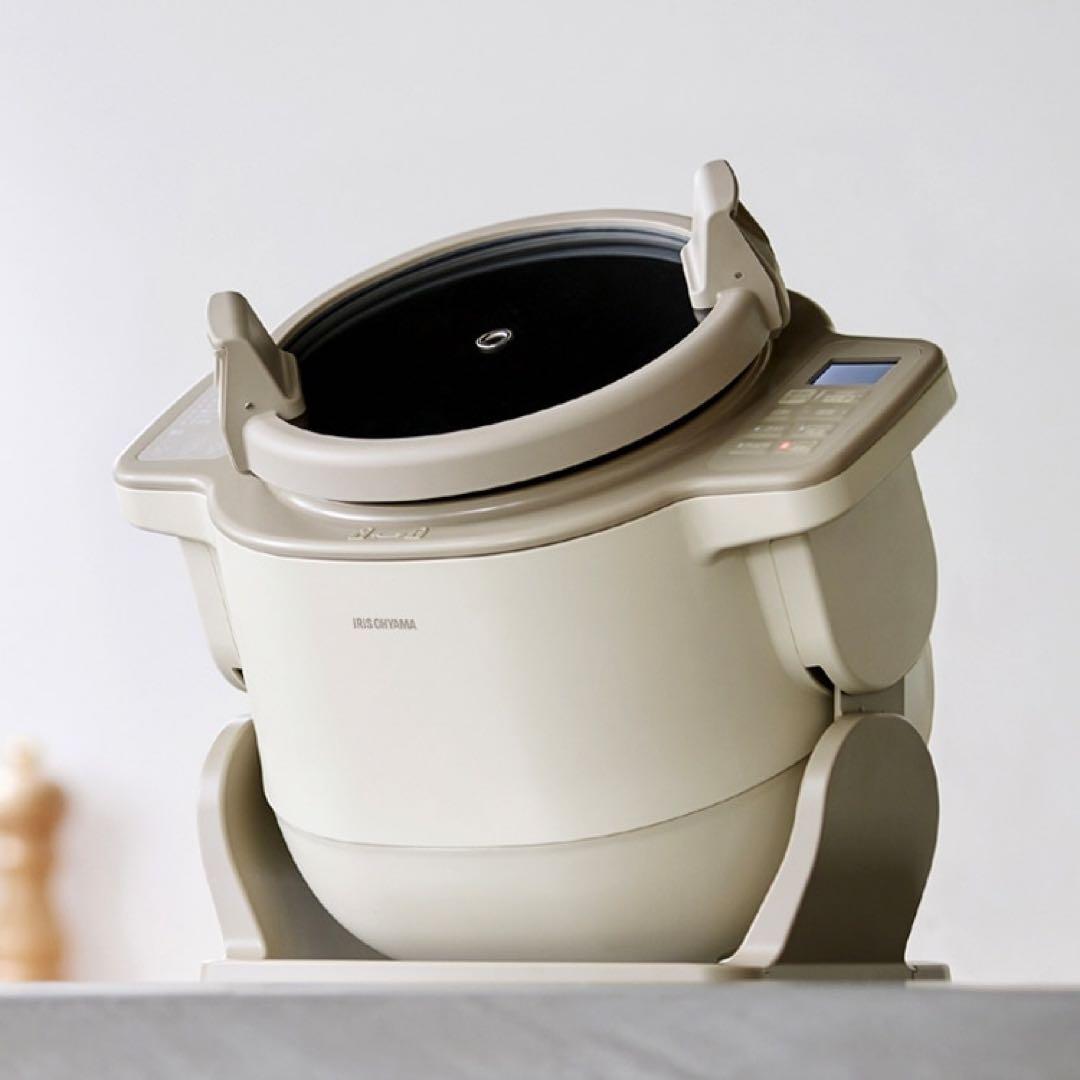 未開封☆アイリスオーヤマ シェフドラム 自動かくはん式調理機 アイボリー
