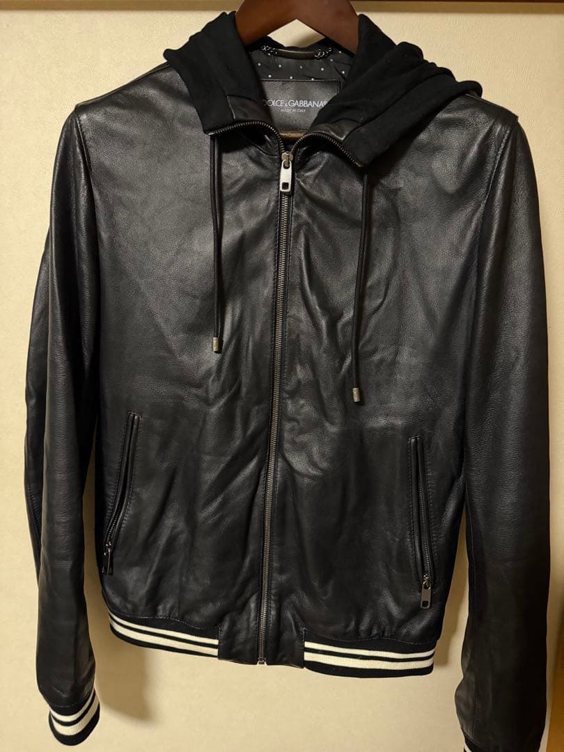 DOLCE&GABBANA ドルチェ&ガッバーナ　ラムレザーパーカー