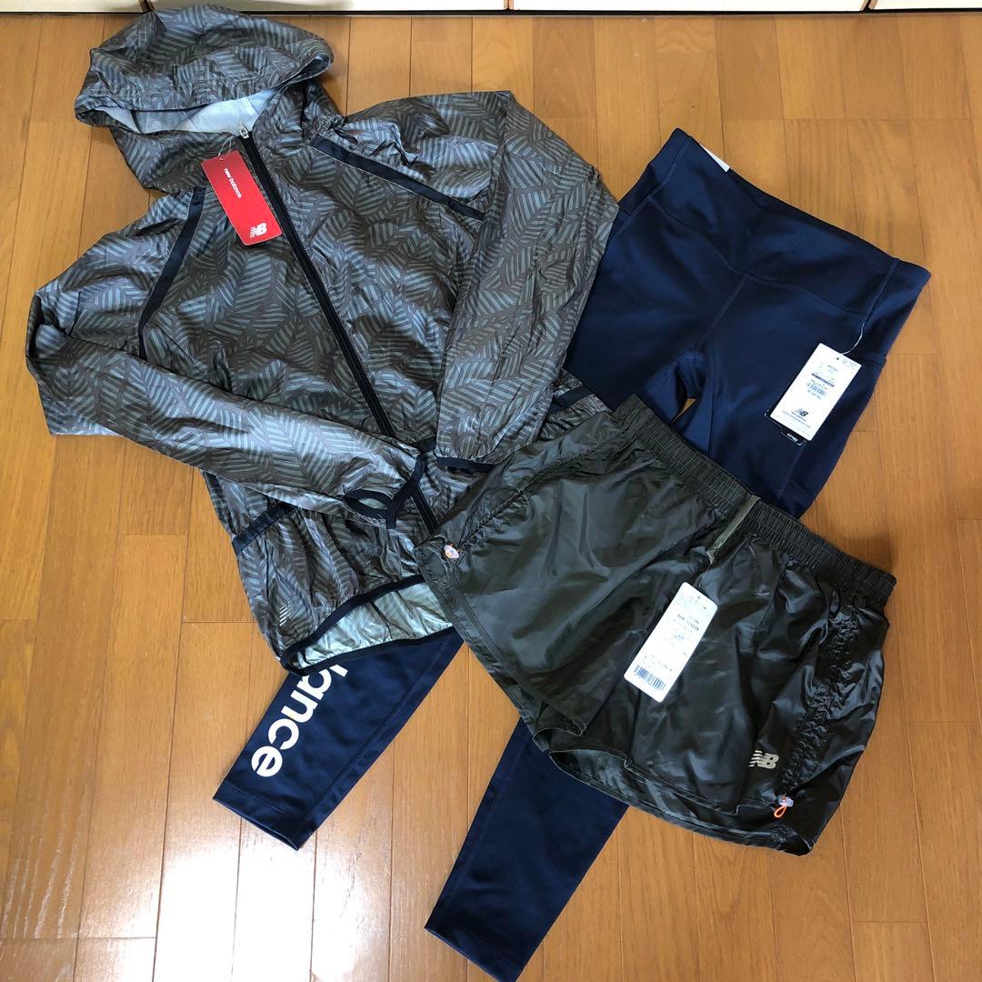 【未使用】New Balance ランニングウェア　上下　タイツ　L レディース