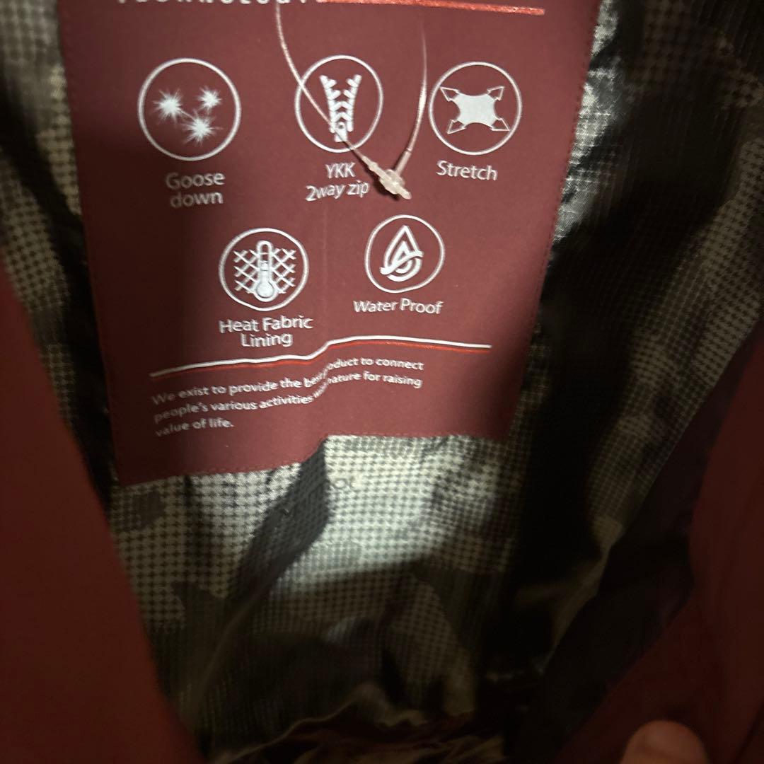 【美品】MARMOT マーモット フードダウンジャケット レディースL 赤ワイン