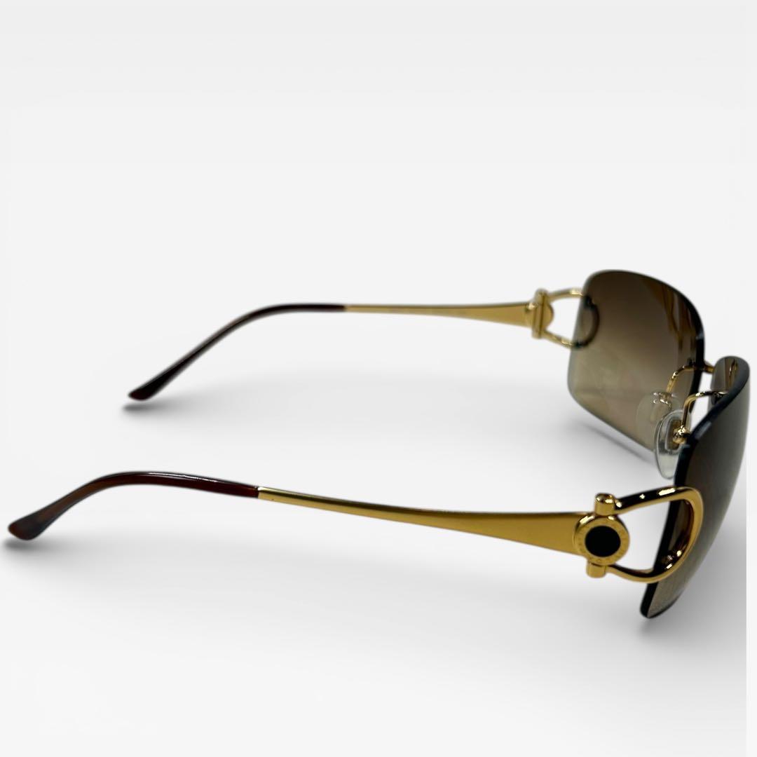BVLGARI サングラス ゴールド ロゴリング ブラウングラデーション