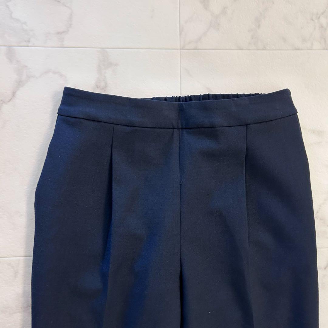 グリーンレーベルリラクシング　ダブルクロス ノーラペル ジャケットパンツ　洗える