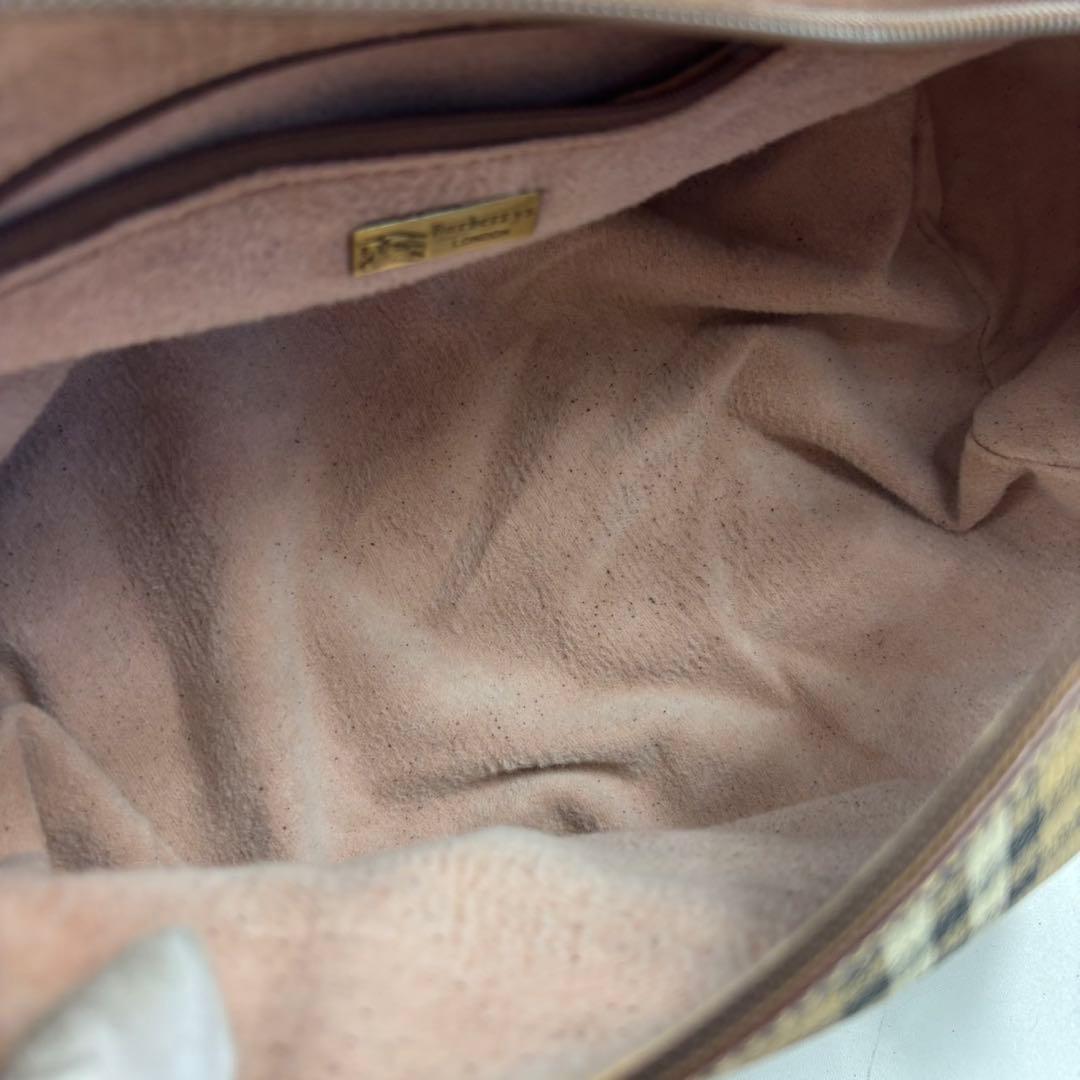 英国製 バーバリーノバチェック ミニボストンバッグ ハンドバッグ