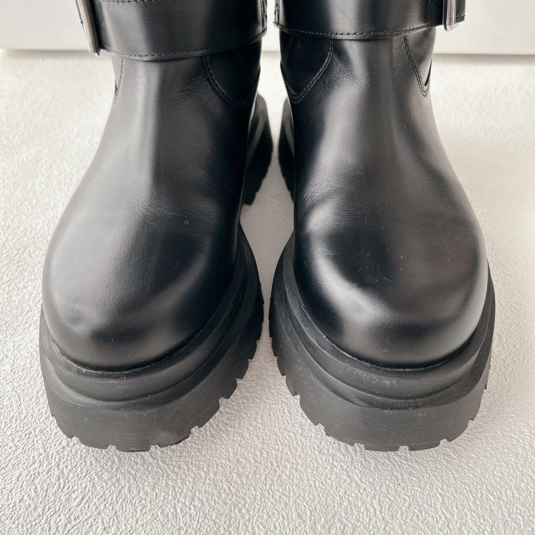 極美品✨ペリーコサニー GENOVA エンジニアブーツ　厚底　撥水　黒　23cm