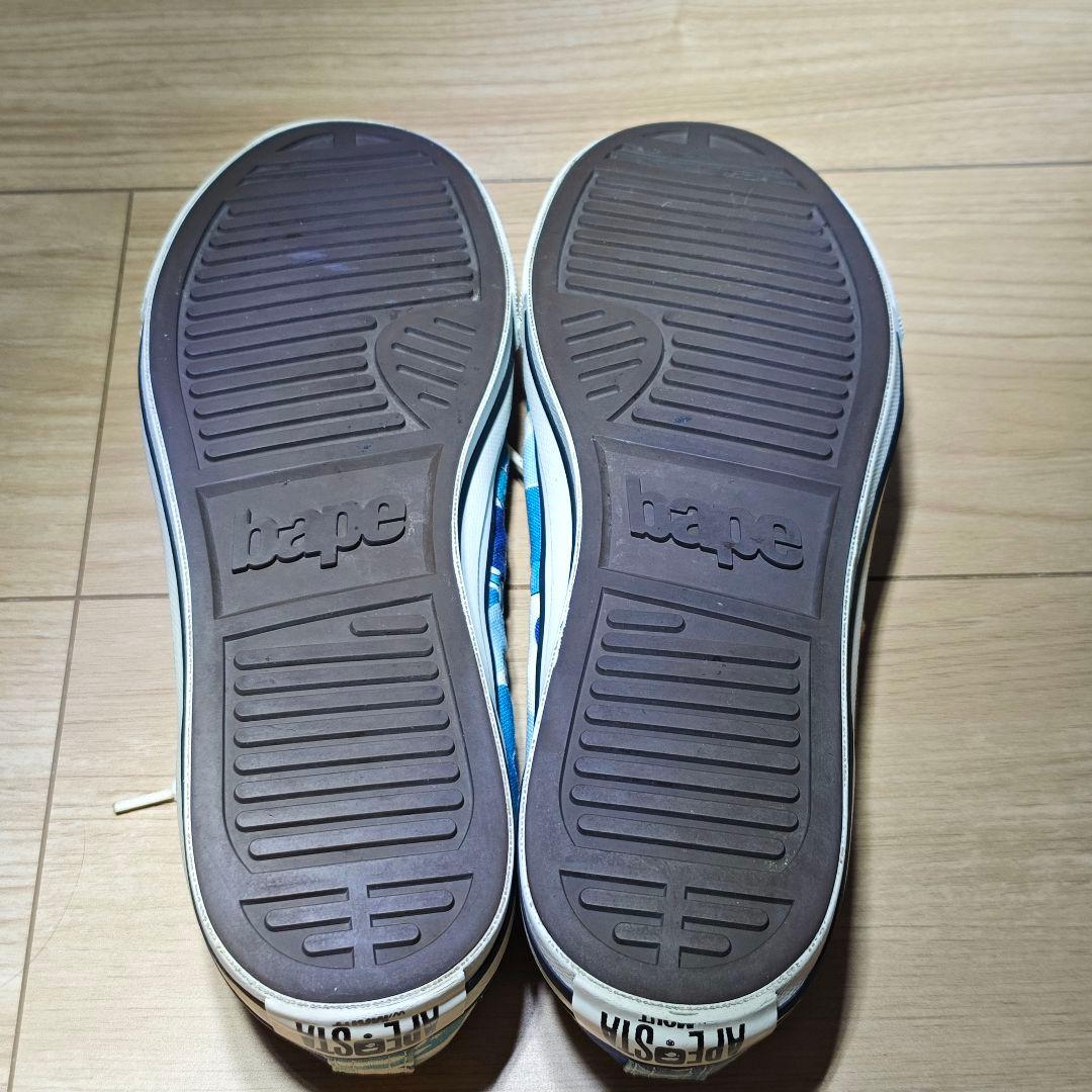 KAWS × BAPE コラボ 迷彩 スニーカー 27cm 青