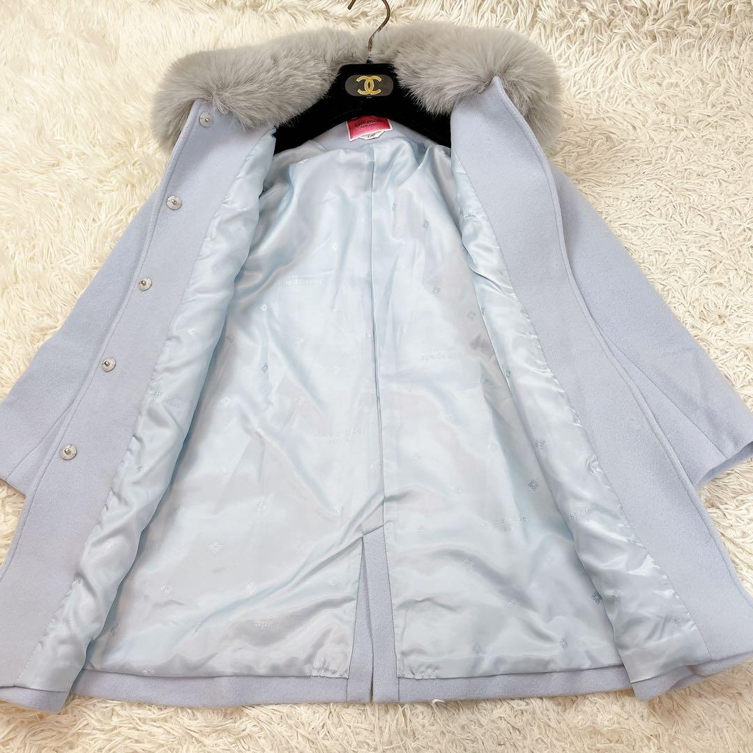 極美品✨ケイトスペード キッズ ウールコート ビジュー フェイクファー 130