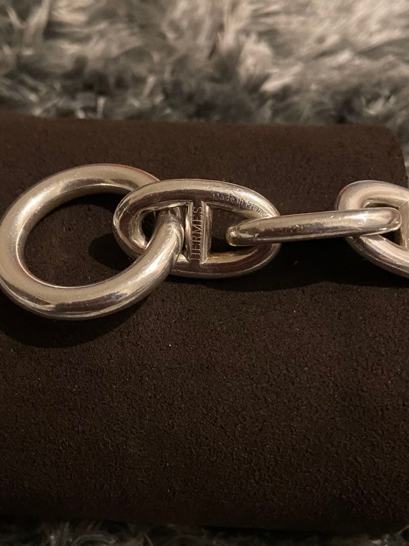 HERMESシェーヌダンクルブレスレット12コマ シルバー925箱付きフランス製