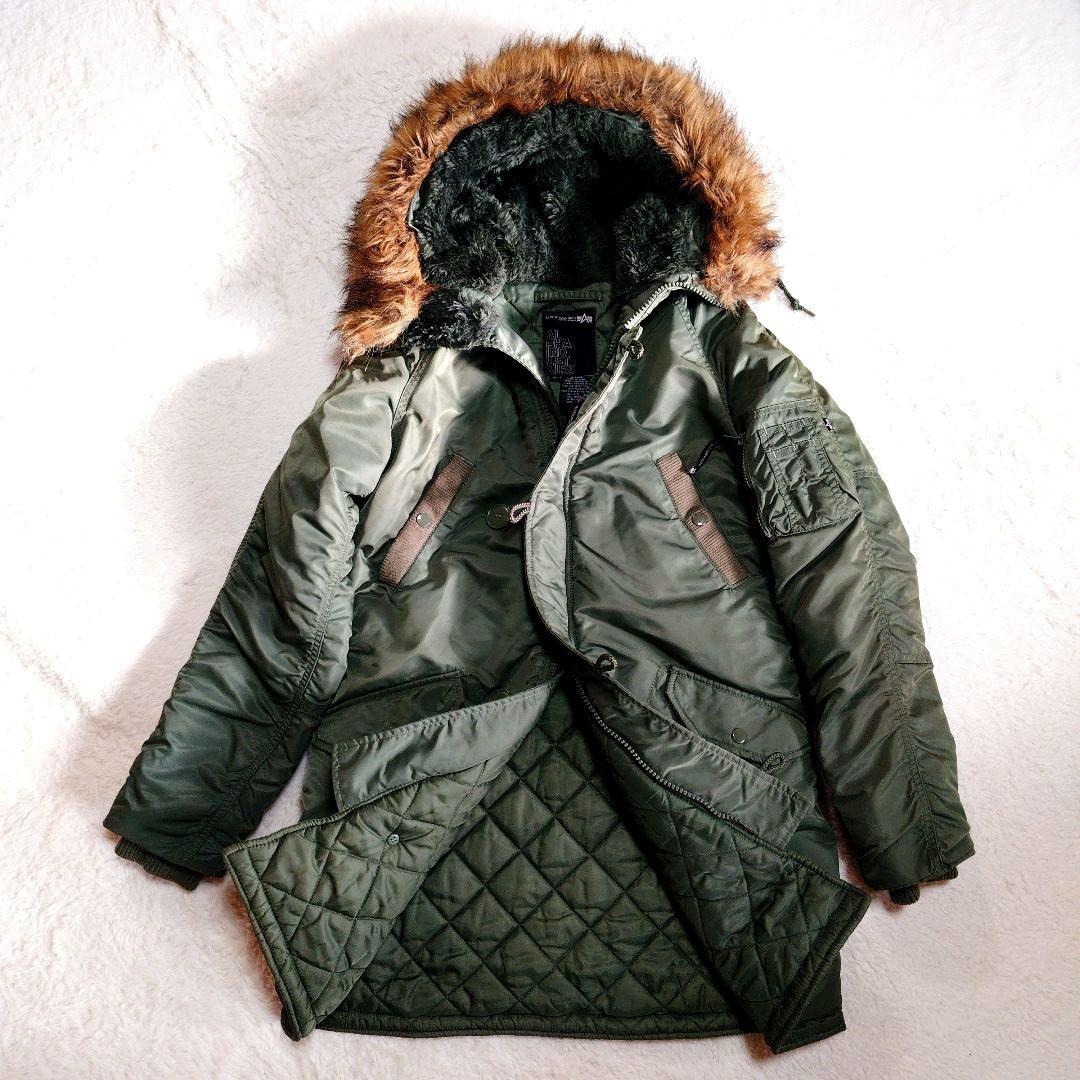 ALPHA N-3B 美品 カーキ Sサイズ ミリタリージャケット ラグラン