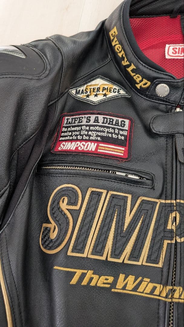 河*豚様 SIMSON ブラックレザー バイカー用ジャケット
